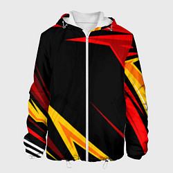 Куртка с капюшоном мужская Уникальные линии, цвет: 3D-белый