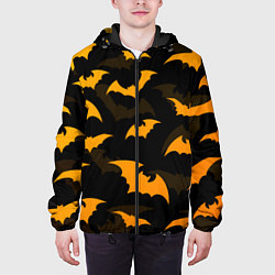 Куртка с капюшоном мужская ЛЕТУЧИЕ МЫШИ НОЧЬ ХЕЛЛОУИН HALLOWEEN NIGHT BATS, цвет: 3D-черный — фото 2