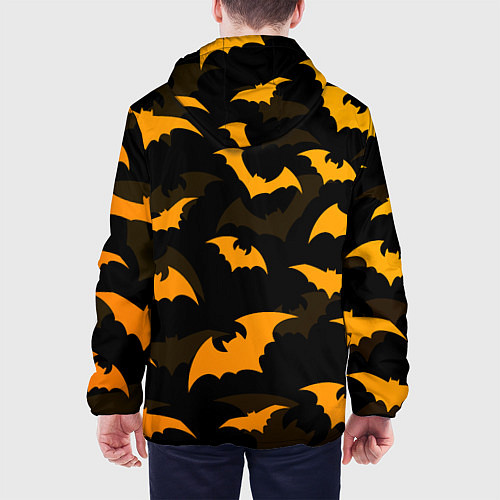 Мужская куртка ЛЕТУЧИЕ МЫШИ НОЧЬ ХЕЛЛОУИН HALLOWEEN NIGHT BATS / 3D-Черный – фото 4