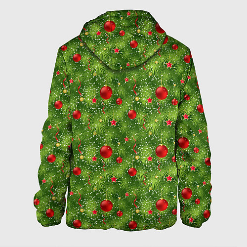 Мужская куртка Зелёная Ёлка / 3D-Черный – фото 2