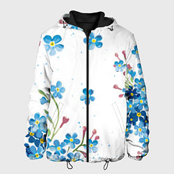 Мужская куртка Букет голубых цветов