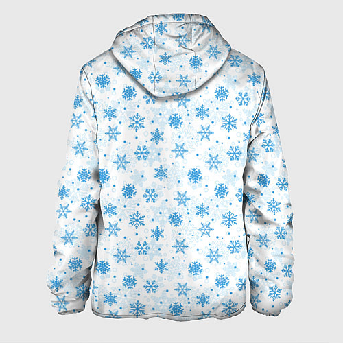 Мужская куртка Снежинки снежные узоры / 3D-Белый – фото 2