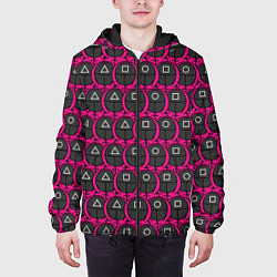Куртка с капюшоном мужская Фигуры стражников, цвет: 3D-черный — фото 2