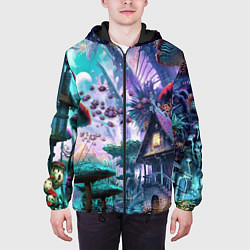 Куртка с капюшоном мужская FantasyFish, цвет: 3D-черный — фото 2