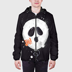 Куртка с капюшоном мужская Шарик-пугайка черный, полиэстер, цвет: 3D-черный — фото 2