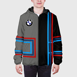 Куртка с капюшоном мужская Автомобиль BMW БМВ, цвет: 3D-черный — фото 2