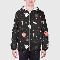 Куртка с капюшоном мужская Halloween Dark, цвет: 3D-белый — фото 2