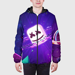 Куртка с капюшоном мужская МАРШМЕЛЛО В КОСМОСЕ MARSHMELLO MUSIC SPACE, цвет: 3D-черный — фото 2