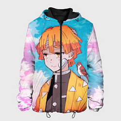 Куртка с капюшоном мужская КЛИНОК РАССЕКАЮЩИЙ ДЕМОНОВ, ЗЕНИТЦУ, цвет: 3D-черный