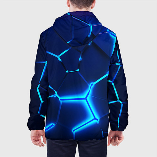 Мужская куртка BMW LOGO 3Д ПЛИТЫ ГЕОМЕТРИЯ / 3D-Черный – фото 4