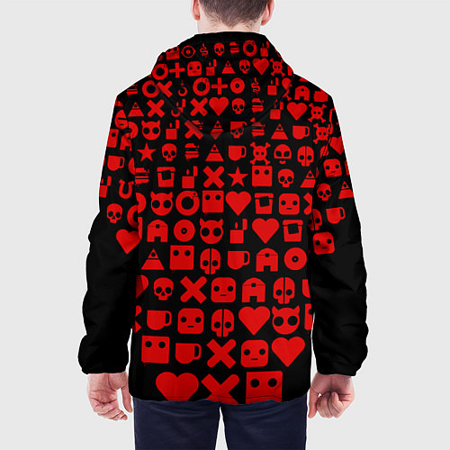 Мужская куртка Любовь, смерть и роботы пиктограммы / 3D-Черный – фото 4