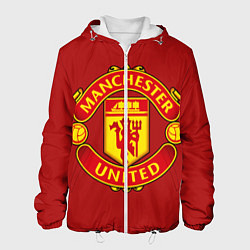 Куртка с капюшоном мужская Manchester United F C, цвет: 3D-белый