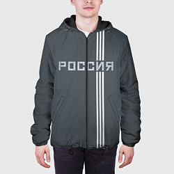 Куртка с капюшоном мужская Россия, цвет: 3D-черный — фото 2