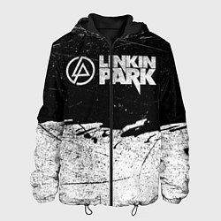 Куртка с капюшоном мужская Линкин Парк Лого Рок ЧБ Linkin Park Rock, цвет: 3D-черный