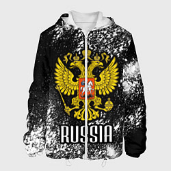 Куртка с капюшоном мужская Russia, цвет: 3D-белый