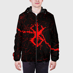 Куртка с капюшоном мужская Berserk: Трещена, цвет: 3D-черный — фото 2