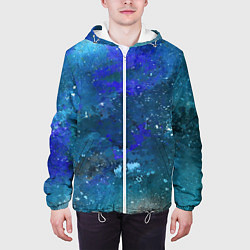 Куртка с капюшоном мужская Космическое облако, цвет: 3D-белый — фото 2