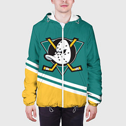 Куртка с капюшоном мужская Анахайм Дакс, NHL, цвет: 3D-белый — фото 2
