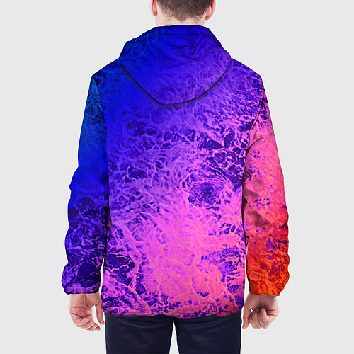 Мужская куртка Абстрактный пурпурно-синий / 3D-Черный – фото 4