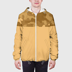 Куртка с капюшоном мужская Песочный, цвет: 3D-белый — фото 2
