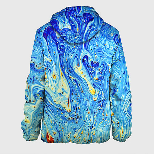 Мужская куртка Сползающие краски / 3D-Белый – фото 2