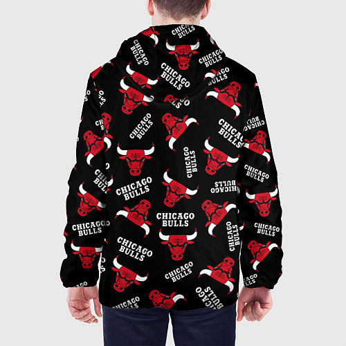 Мужская куртка CHICAGO BULLS БЫКИ УЗОР / 3D-Черный – фото 4