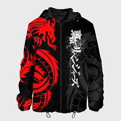 Куртка с капюшоном мужская Токийские Мстители: Красный дракон, цвет: 3D-черный
