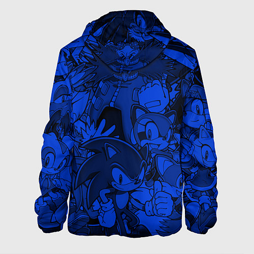 Мужская куртка SONIC BLUE PATTERN СИНИЙ ЁЖ / 3D-Белый – фото 2
