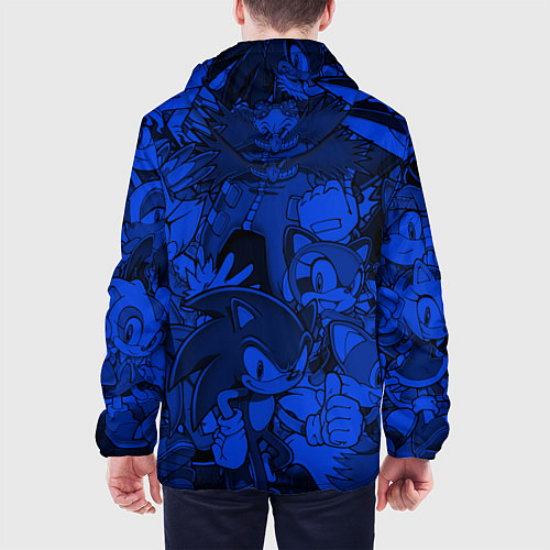 Мужская куртка SONIC BLUE PATTERN СИНИЙ ЁЖ / 3D-Черный – фото 4