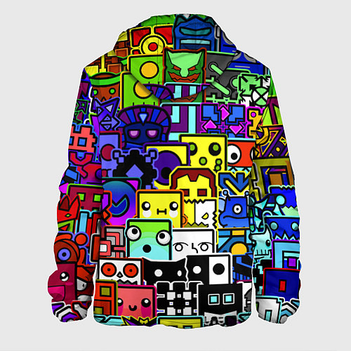 Мужская куртка Geometry Dash: All Skins / 3D-Белый – фото 2