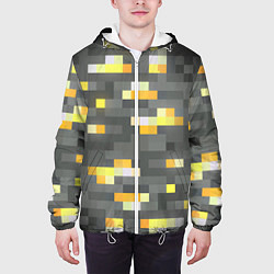 Куртка с капюшоном мужская Золотая руда - Minecraft, цвет: 3D-белый — фото 2