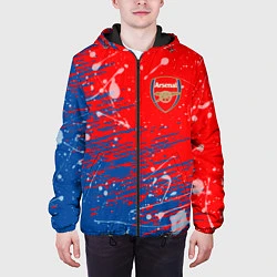 Куртка с капюшоном мужская Arsenal: Фирменные цвета, цвет: 3D-черный — фото 2