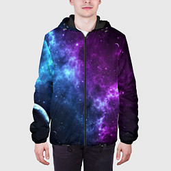 Куртка с капюшоном мужская NEON GALAXY НЕОНОВЫЙ КОСМОС, цвет: 3D-черный — фото 2