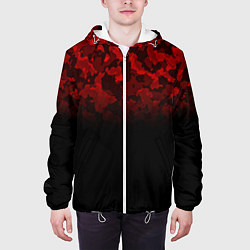 Куртка с капюшоном мужская BLACK RED CAMO RED MILLITARY, цвет: 3D-белый — фото 2