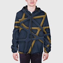 Куртка с капюшоном мужская 3Д абстракция KVIks, цвет: 3D-черный — фото 2