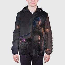 Куртка с капюшоном мужская Дерзкая Джинкс, цвет: 3D-черный — фото 2