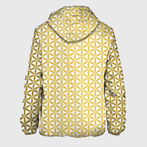 Мужская куртка Цветок Жизни золото / 3D-Белый – фото 2