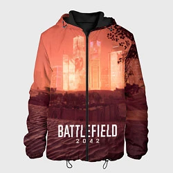 Куртка с капюшоном мужская Battlefield 2042 - Песочные часы, цвет: 3D-черный