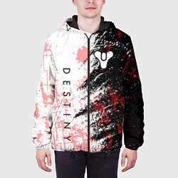 Куртка с капюшоном мужская Destiny Кровавые пятна, цвет: 3D-черный — фото 2