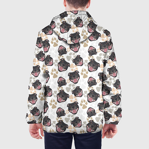 Мужская куртка Стаффордширский Бультерьер Bull-Terrier / 3D-Черный – фото 4