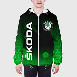 Куртка с капюшоном мужская SKODA SPORT GRADIENT ШКОДА СПОРТ, цвет: 3D-белый — фото 2