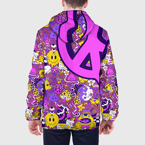 Мужская куртка Психоделика Существа Знаки / 3D-Черный – фото 4