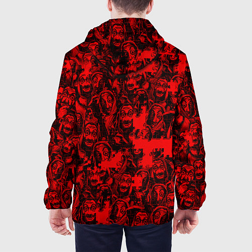 Мужская куртка LA CASA DE PAPEL RED CODE PATTERN / 3D-Черный – фото 4