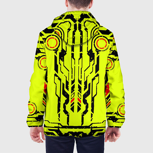 Мужская куртка Cyberpunk 2077 YELLOW / 3D-Черный – фото 4