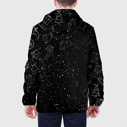 Мужская куртка Новогодний Олень 2022 / 3D-Черный – фото 4
