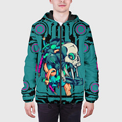 Куртка с капюшоном мужская Cyberpunk 2077!, цвет: 3D-черный — фото 2