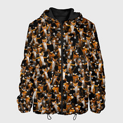 Куртка с капюшоном мужская Тигры пляшут Новый Год, цвет: 3D-черный