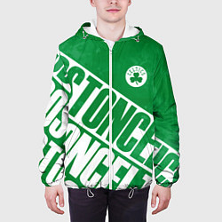 Куртка с капюшоном мужская Бостон Селтикс, Boston Celtics, цвет: 3D-белый — фото 2