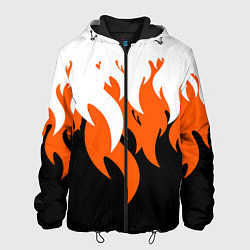 Куртка с капюшоном мужская Оранжевый Огонь, цвет: 3D-черный