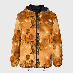 Куртка с капюшоном мужская Дама с тигром, цвет: 3D-черный